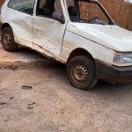 Carro invade a preferencial e colide com outro no Bairro Pindorama em Sidrolândia