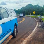 Acidente envolvendo carro e moto na estrada de Palmeiras deixa motociclista ferido