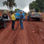 Vereador Ademir Gabardo acompanha trabalhos asfálticos das empresas