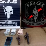 Policia Civil prende em flagrante suspeito de extorsão mediante sequestro com duas armas de fogo que utilizava documento falso em Sidrolândia