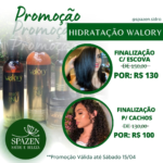 Promoção Hidratação Walory na Spazen Saúde e Beleza