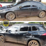 Pai e filho são interceptados a tiros levando carros roubados para o Paraguai