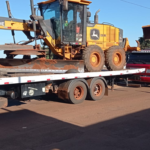 Batalhão de Polícia Militar Rodoviária recupera motoniveladora e retroescavadeira horas após o furto