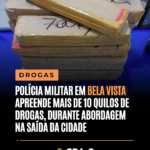 Adolescente de 17 anos é apreendido com 10 quilos de drogas em Bela Vista