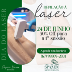 Depilação à Laser com 50% OFF na primeira sessão é na Spazen