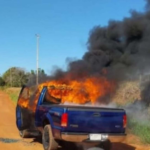 Homem é encontrado morto em caminhonete carbonizada no Paraguai