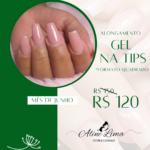 Junho é o mês de alongamento gel na tips na Spazen