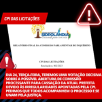 Dia 24 terá a votação sobre a CPI das Licitações