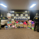 DOF apreende carro abarrotado com materiais contrabandeados avaliados em mais de R$ 440 mil