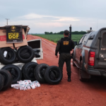 Veículo com cigarros e pneus ilegais é apreendido pelo DOF em Maracaju