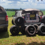 Veículo com cigarros e pneus ilegais é apreendido pelo DOF em Ponta Porã