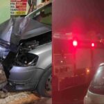 Motorista é socorrida por moradores do Vilas Boas após dormir ao volante e bater em poste