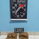 7º Batalhão da Polícia Militar apreenderam mais de 20 kg de pasta base de cocaína e 4 kg de skunk