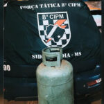 Botijāo de gás que foi furtado de cafeteria é recuperado pela Policia Militar de Sidrolândia