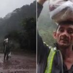 Criança gaúcha emociona web ao se orgulhar de pai andando na chuva em busca de doações