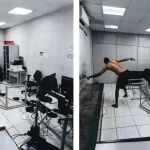 Preso por violência doméstica, homem quebra mesas e computadores de delegacia