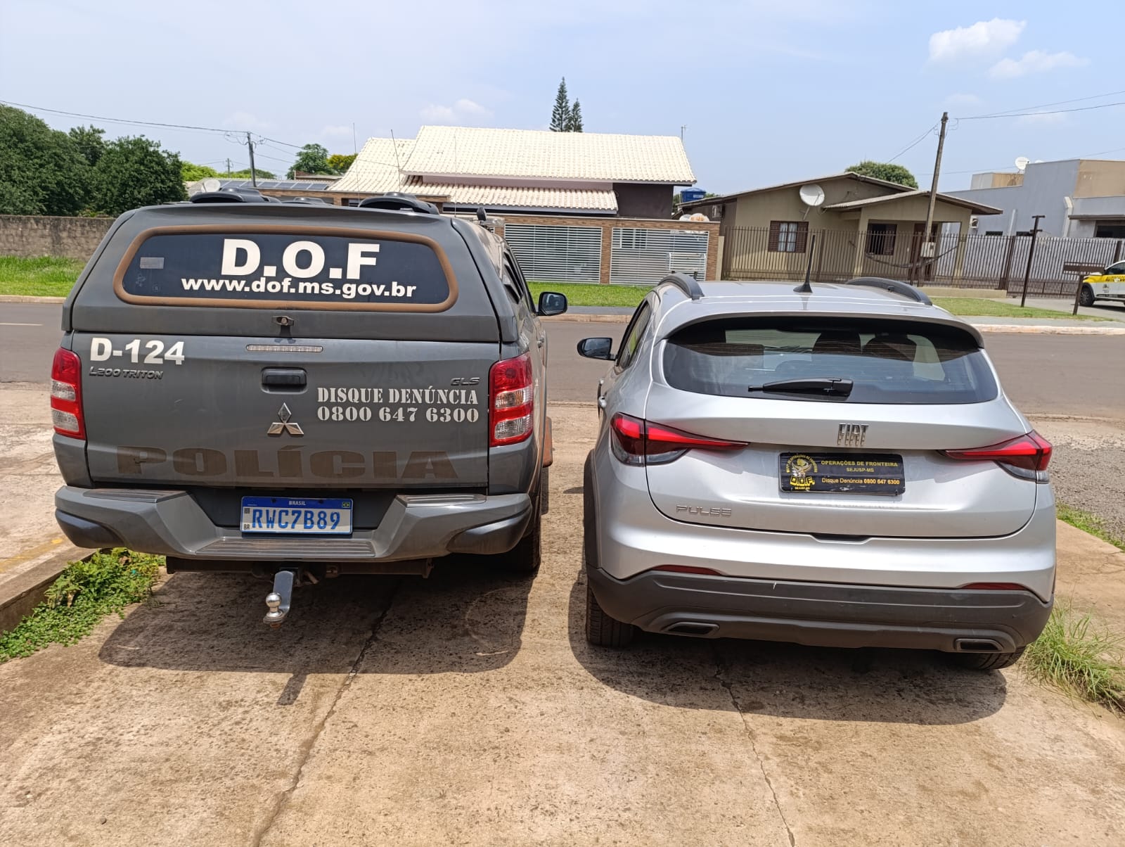 Dupla que seguia com veículo furtado de Minas Gerais para o Paraguai é presa pelo DOF em Amambai