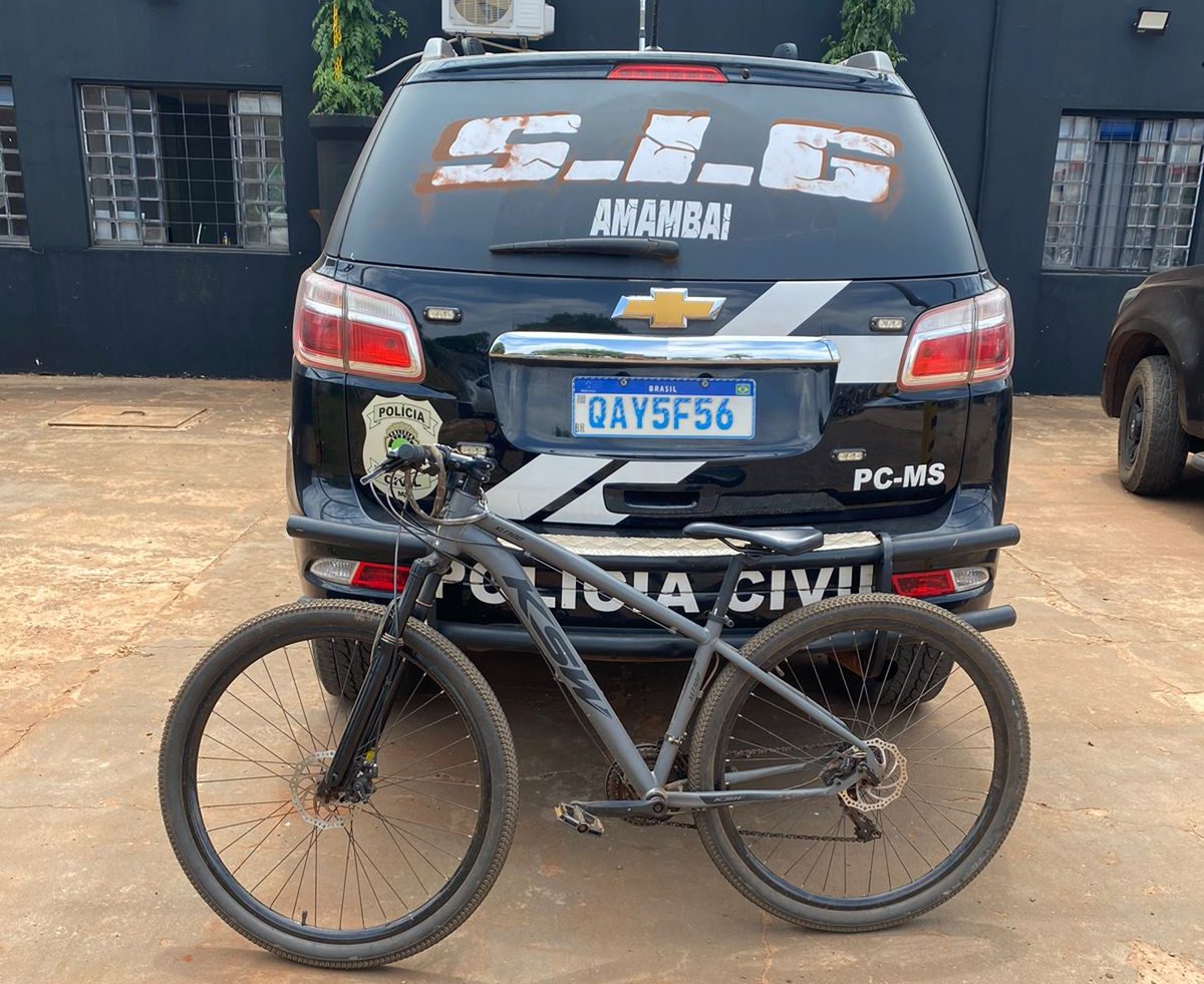 Em menos de 24 horas, Polícia Civil recupera bicicleta furtada e prende autor em Amambai