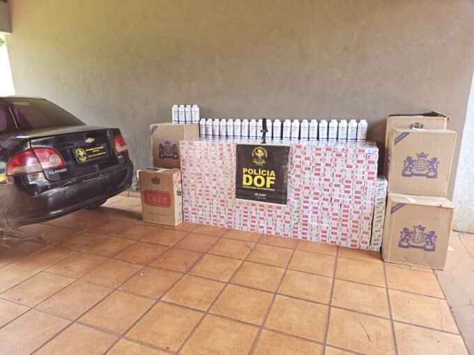 Veículo abandonado e carregado com produtos ilegais é apreendido pelo DOF em Maracaju