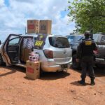 Veículo carregado com mais de mil pacotes de cigarros ilegais é apreendido pelo DOF em Aral Moreira