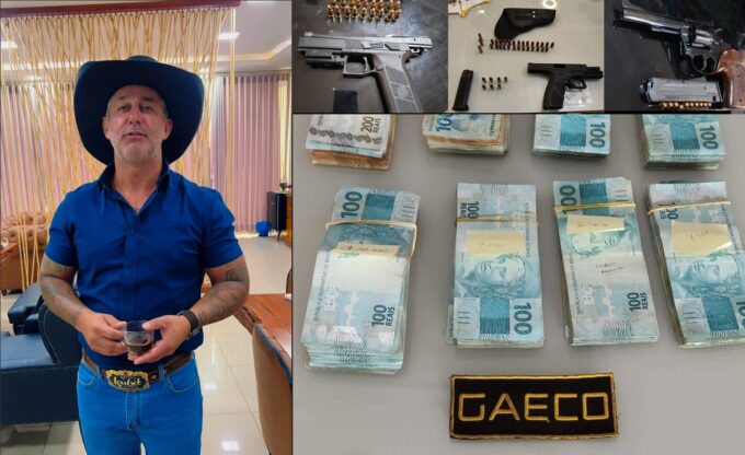 Gaeco apreende celular do prefeito reeleito, armas e R$ 79 mil em operação em Ivinhema