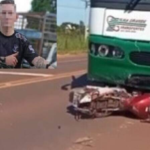 Adolescente morre em batida frontal com ônibus na BR-487, em Itaquiraí (vídeo)