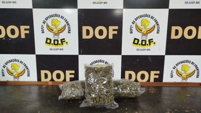 Moradores de Rio Brilhante são presos pelo DOF com droga em Douradina