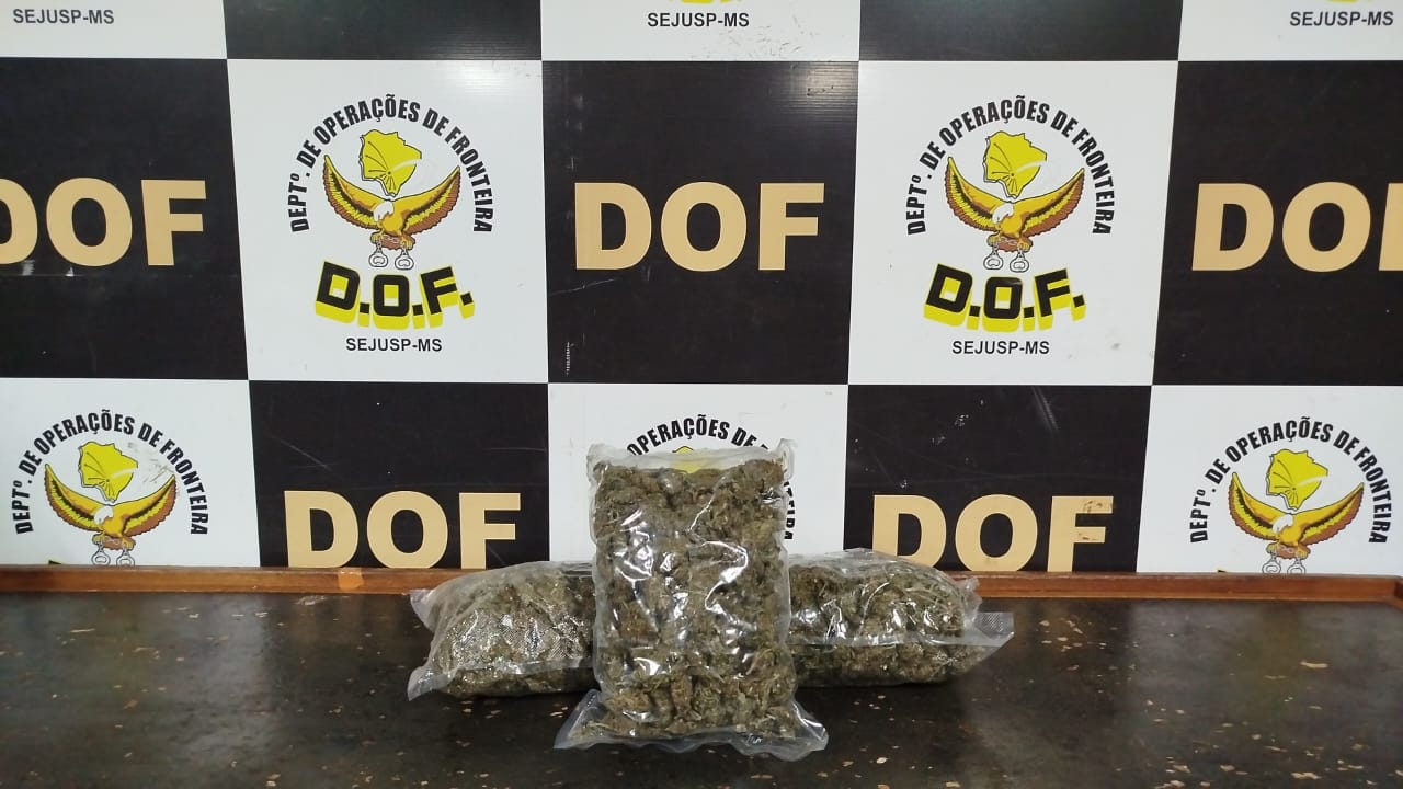 Moradores de Rio Brilhante são presos pelo DOF com droga em Douradina