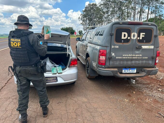 Paraguaio é preso pelo DOF com pasta base de cocaína que seria entregue em Dourados