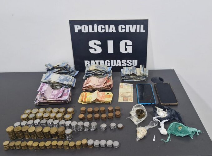 Polícia Civil Prende suspeito de tráfico de drogas próximo a escola estadual em Bataguassu