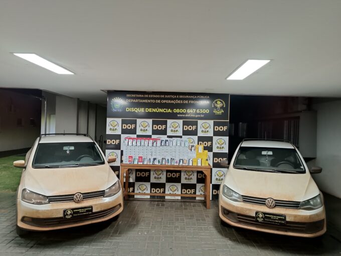 Veículos com fundos falsos e celulares do Paraguai são apreendidos pelo DOF em Maracaju