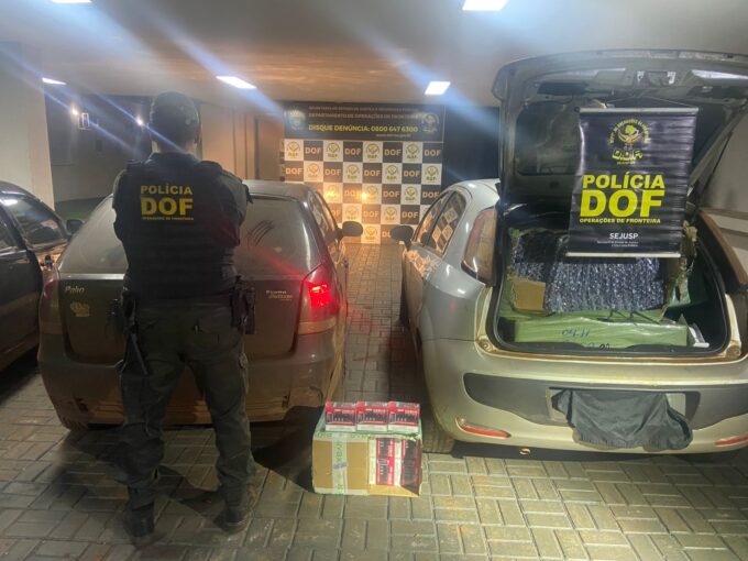 Veículos com produtos contrabandeados do Paraguai são apreendidos pelo DOF em Maracaju