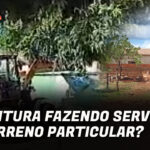 Bafafá! Morador denuncia maquinários da prefeitura fazendo serviço em terreno particular