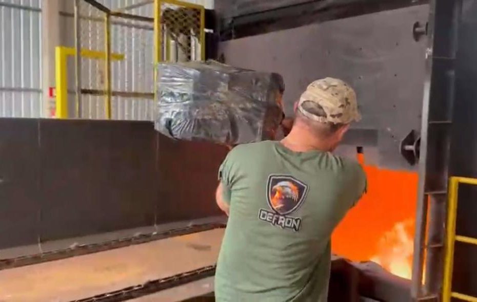 DEFRON realiza 10ª inceneração de entorpecentes no ano e totaliza mais de 122t de drogas destruídas