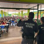 Polícia Civil participa de encerramento do ano letivo do “Projeto de Vida” com palestra inspiradora na Escola Estadual João Bembratti Calvoso em Ponta Porã
