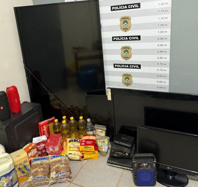 Polícias Civil e Militar prendem em flagrante dois indivíduos por furto ocorrido em escola pública estadual de Batayporã