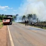 Bebê e 3 adultos sobrevivem a acidente grave com capotamento e incêndio na BR-376