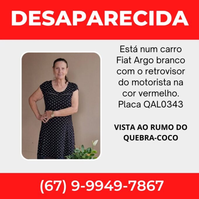 Família está desesperada em busca Maria Lúcia