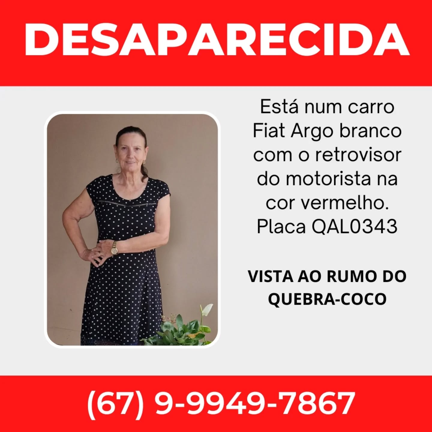 Família está desesperada em busca Maria Lúcia