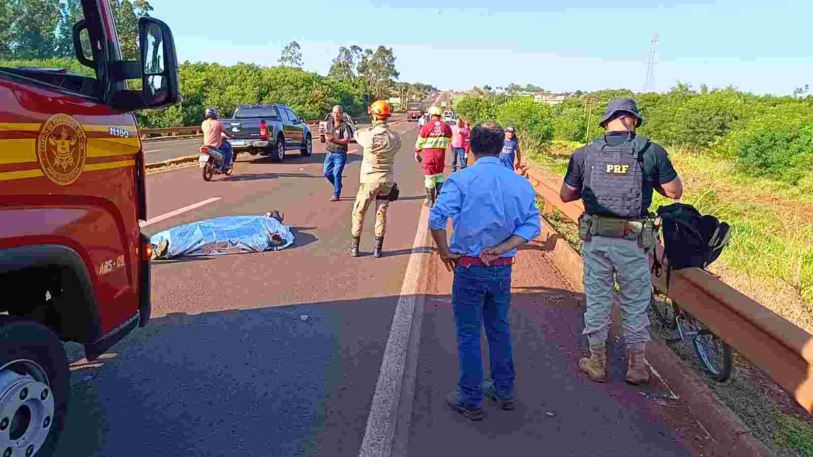 Acidente deixa motociclista morto em rodovia que dá acesso à Caarapó