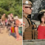 Sul-mato-grossense é espancado após ser flagrado nu em praia de SC; veja o vídeo