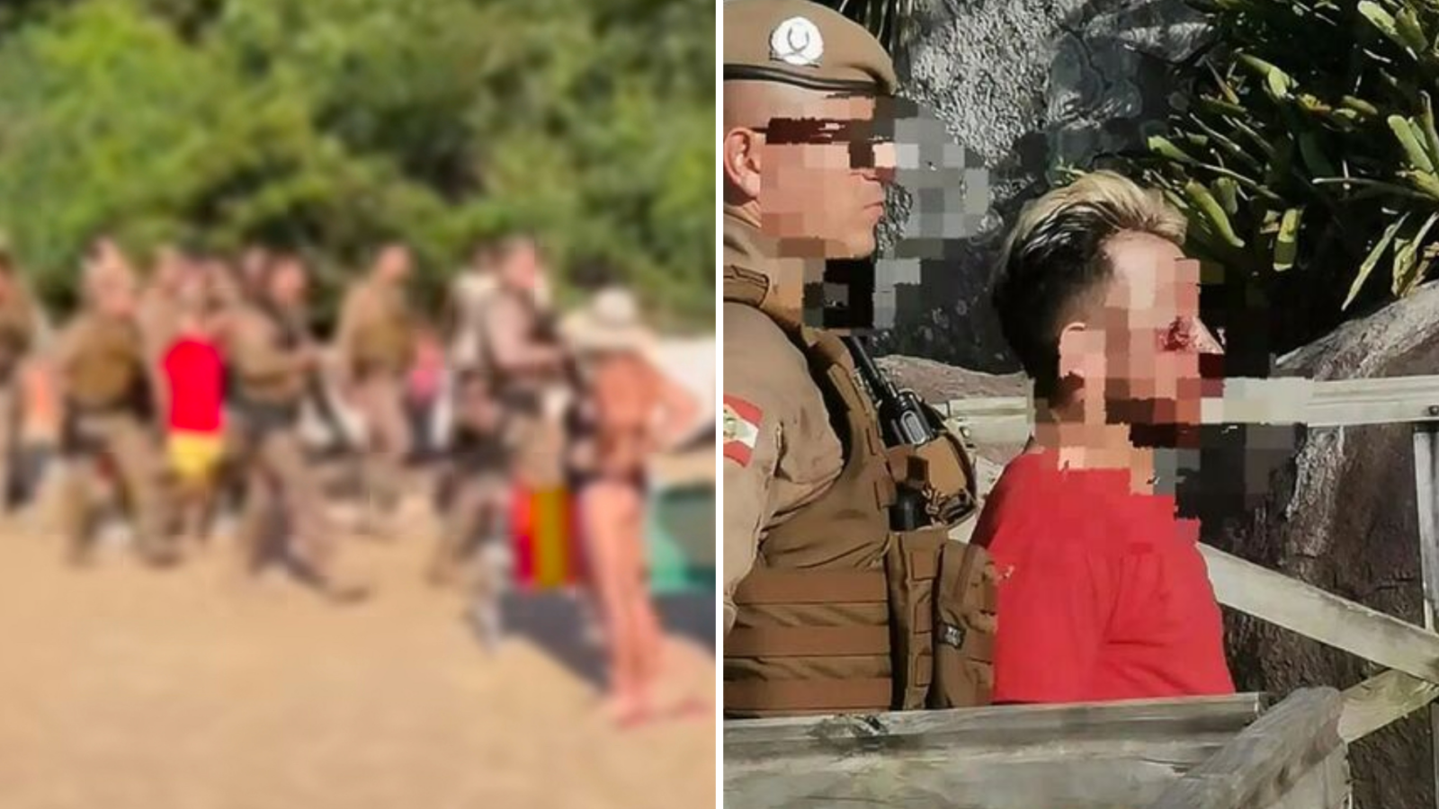 Sul-mato-grossense é espancado após ser flagrado nu em praia de SC; veja o vídeo