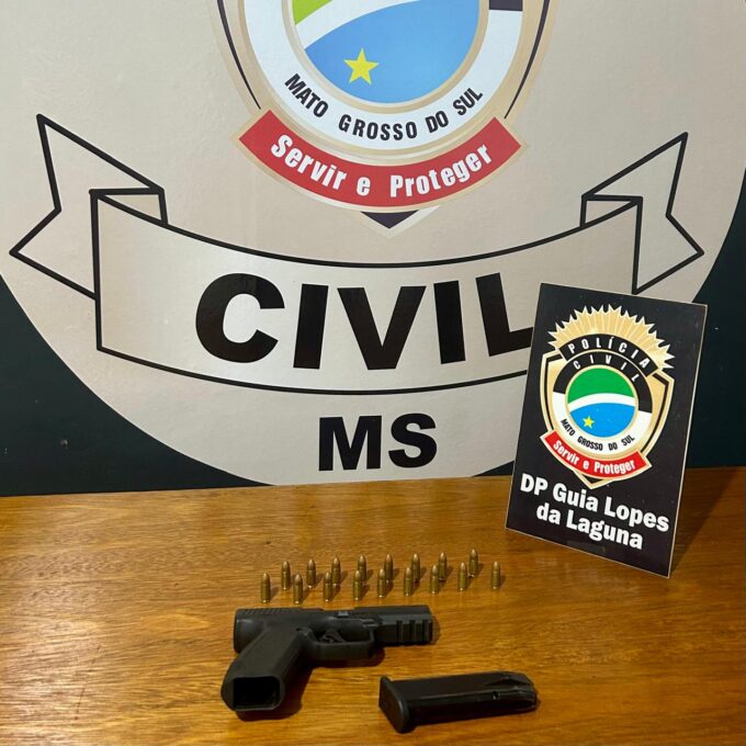 Em Guia Lopes da Laguna, Polícia Civil elucida homicídio qualificado, apreende arma utilizada no crime e prende autor