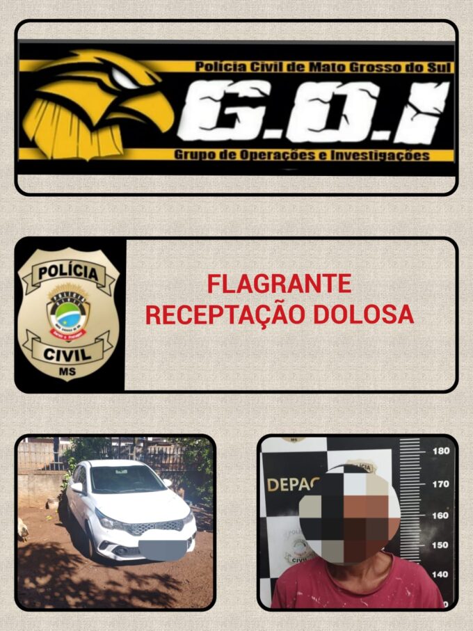 Polícia Civil prende indivíduo em flagrante por receptação