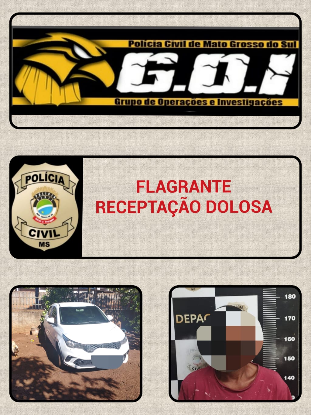 Polícia Civil prende indivíduo em flagrante por receptação