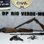 Polícias Civil e Militar apreendem armas de fogo durante operação em Rio Verde de Mato Grosso
