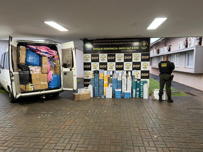 Produtos ilegais avaliados em mais de dois milhões de reais são apreendidos pelo DOF em Maracaju