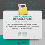 Jardim lança quatro editais de seleção de projetos culturais pela Lei Aldir Blanc