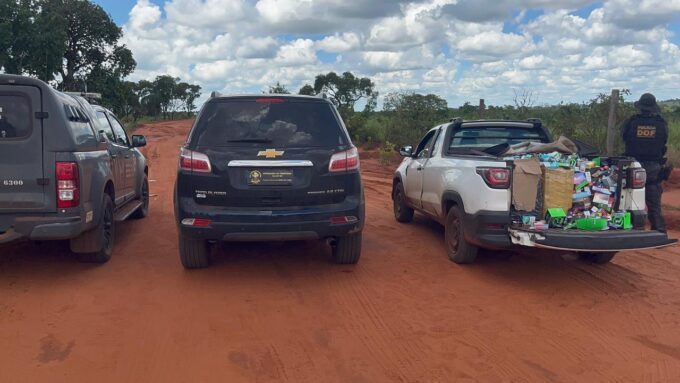 Veículo carregado com produtos ilegais é apreendido pelo DOF em Nova Andradina