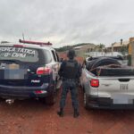 Equipe da Força tatica da 8° CIPM Sidrolandia Apreende veiculo com produtos ilegais